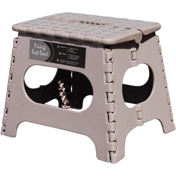 Non-Slip Folding Step Stool, Sturdy Safe Enough - Holds up to 300 Lb - 11 inch - Picture 2 of 7